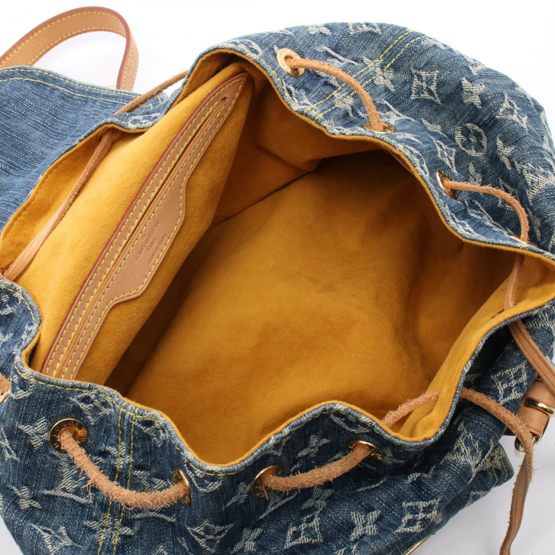 路易威登 Sac a Dos GM 雙肩包 M95056 Monogram 牛仔皮革 藍色-2