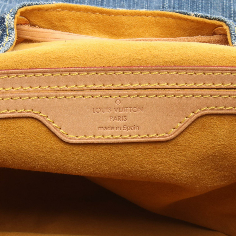 路易威登 Sac a Dos GM 雙肩包 M95056 Monogram 牛仔皮革 藍色-3