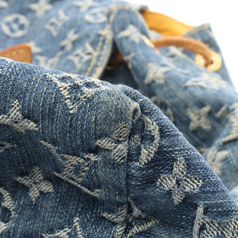 路易威登 Sac a Dos GM 雙肩包 M95056 Monogram 牛仔皮革 藍色-6