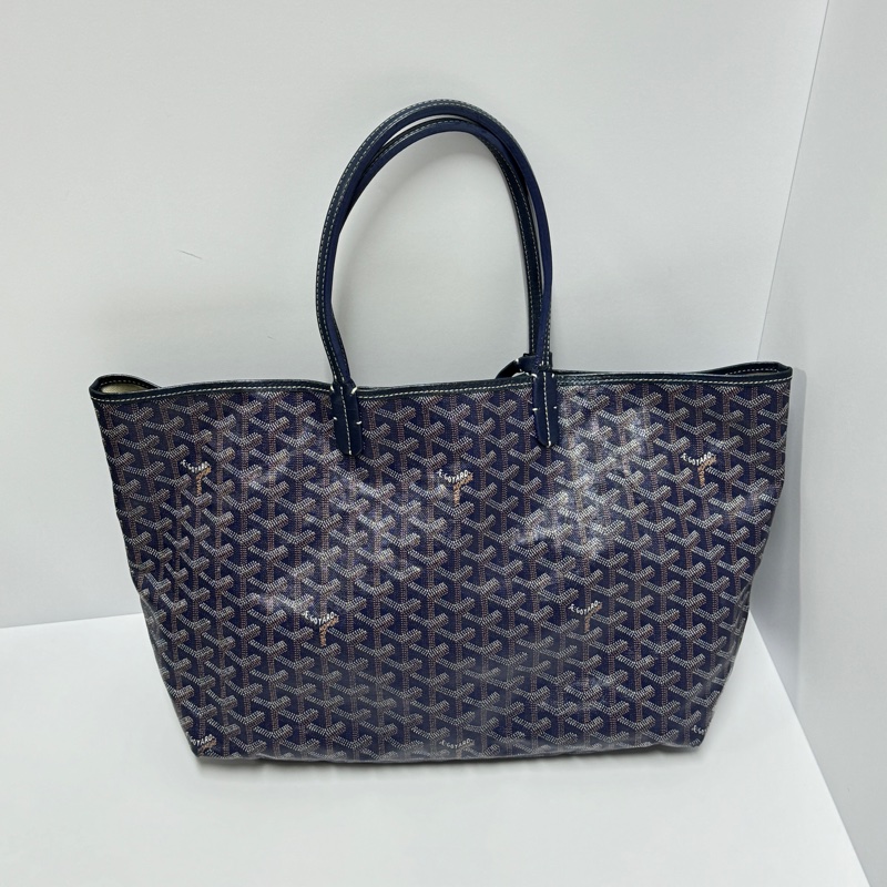 【時髦經典🪩】 Goyard Saint Louis PM 海軍藍 托特包 （代購9萬多）-3