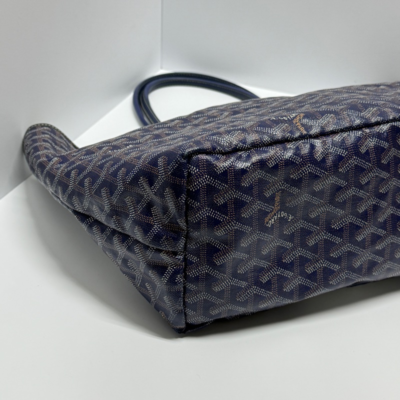 【時髦經典🪩】 Goyard Saint Louis PM 海軍藍 托特包 （代購9萬多）-8