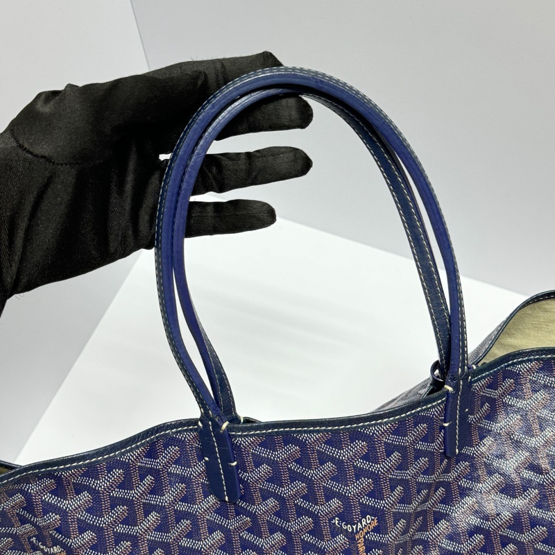 【時髦經典🪩】 Goyard Saint Louis PM 海軍藍 托特包 （代購9萬多）-11