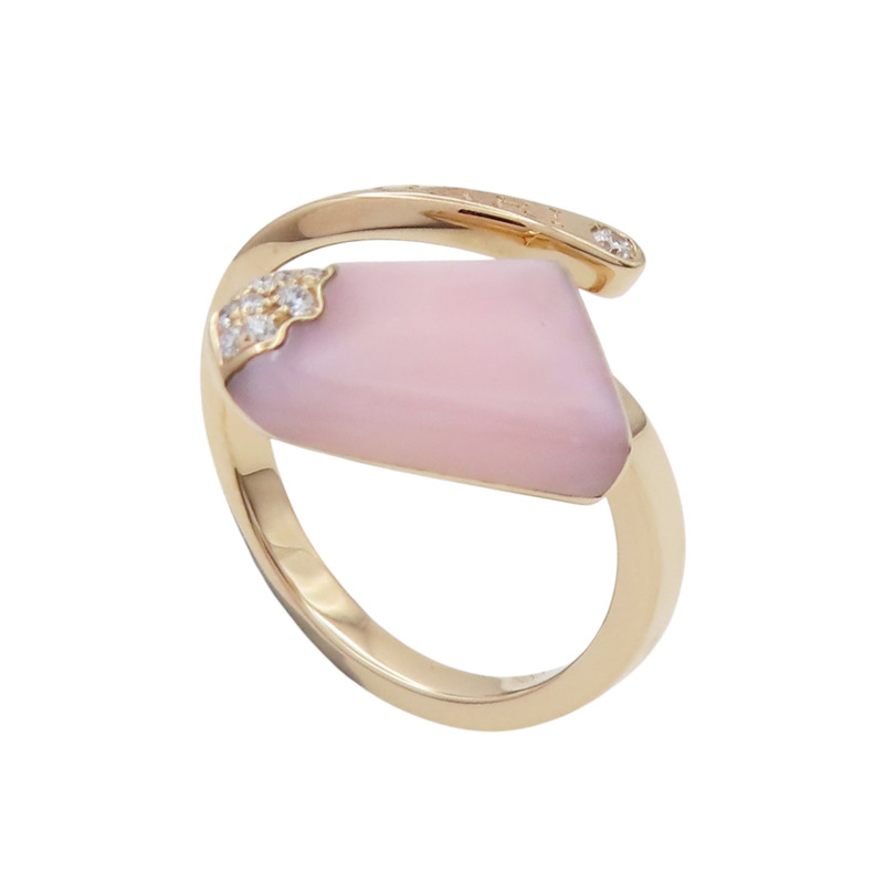 18K玫瑰金 蛋白石 鑽石 Gelati 戒指 51【BVLGARI 寶格麗】 AN858657-1