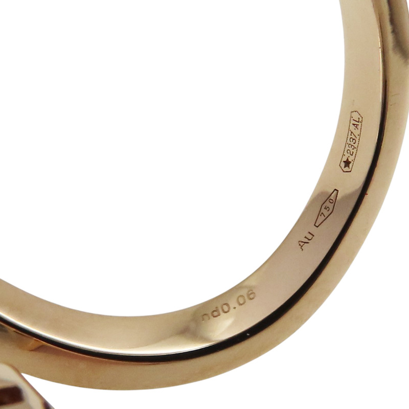 18K玫瑰金 蛋白石 鑽石 Gelati 戒指 51【BVLGARI 寶格麗】 AN858657-6