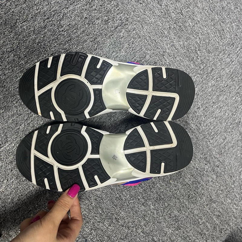 chanel香奈兒 最新款藍粉牛皮 Size:36 幾乎全新-4