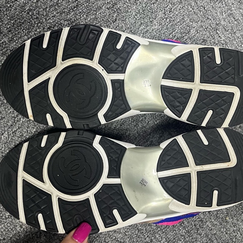 chanel香奈兒 最新款藍粉牛皮 Size:36 幾乎全新-5