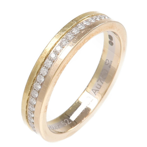 CARTIER 18K黃金/白金/玫瑰金Vendome Louis Ring鑽石戒指Cartier#52/US#6