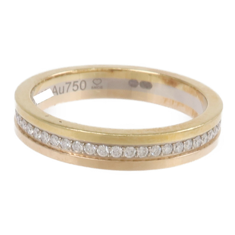 CARTIER 18K黃金/白金/玫瑰金Vendome Louis Ring鑽石戒指Cartier#52/US#6-3