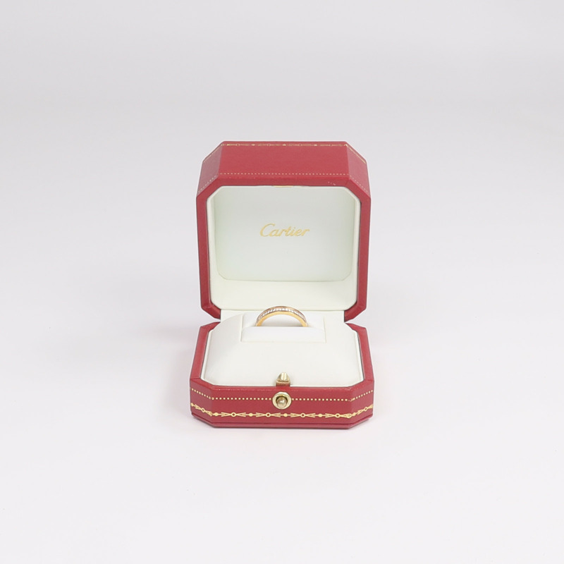 CARTIER 18K黃金/白金/玫瑰金Vendome Louis Ring鑽石戒指Cartier#52/US#6-8