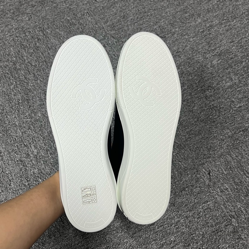 chanel香奈兒最新款黑色牛皮小牛皮低幫時尚板鞋  別Size:37 配件：帶盒-2