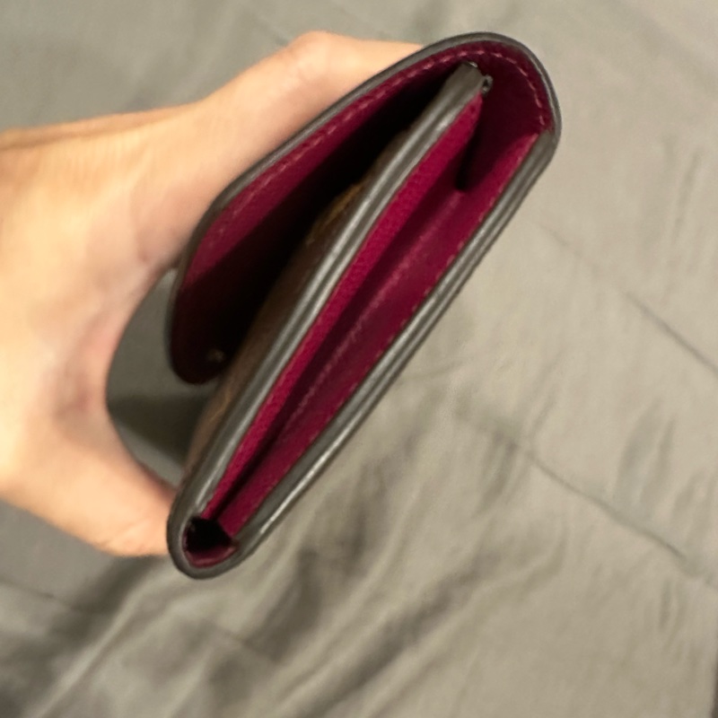 LV  發財長夾 桃紅色-2