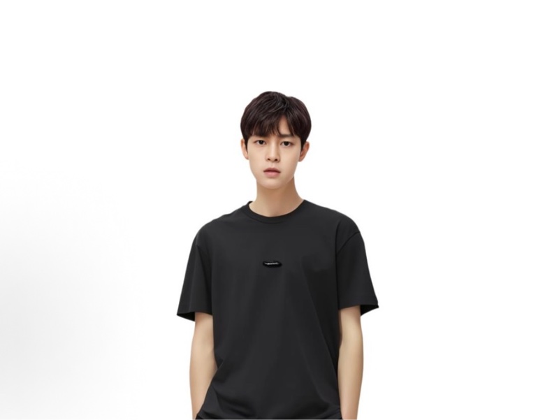 纪梵希 Givenchy 纯色圆领套头短袖 T恤 男款 黑色-1