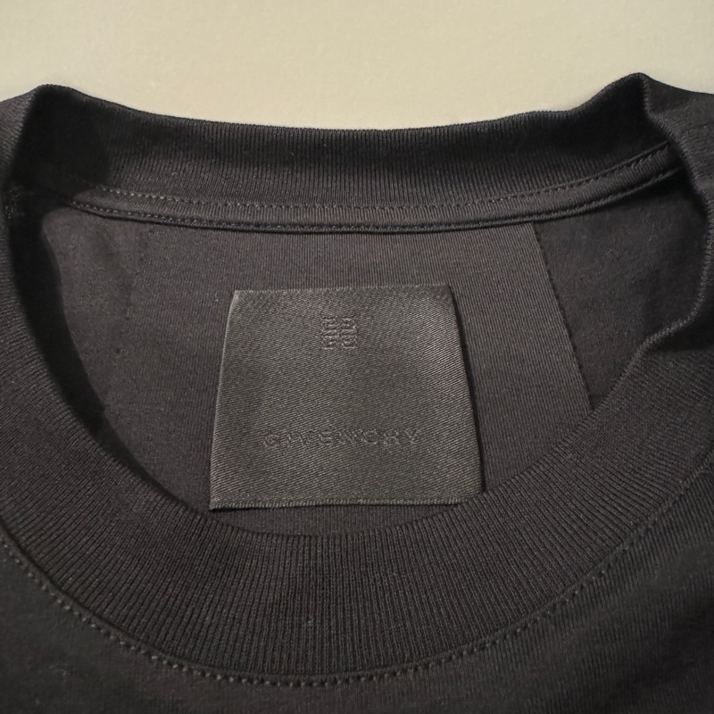 纪梵希 Givenchy 纯色圆领套头短袖 T恤 男款 黑色-4