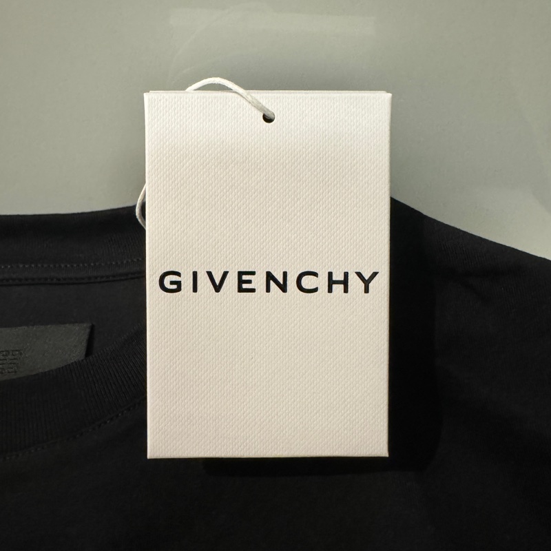 纪梵希 Givenchy 纯色圆领套头短袖 T恤 男款 黑色-5