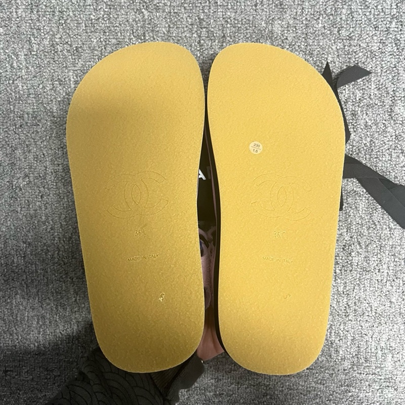 閒置未使用 chanel香奈兒粉色純色魔術貼涼鞋 Size:36 附件：帶塵袋-4