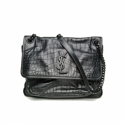 SAINT LAURENT Niki中號28黑色牛皮金扣