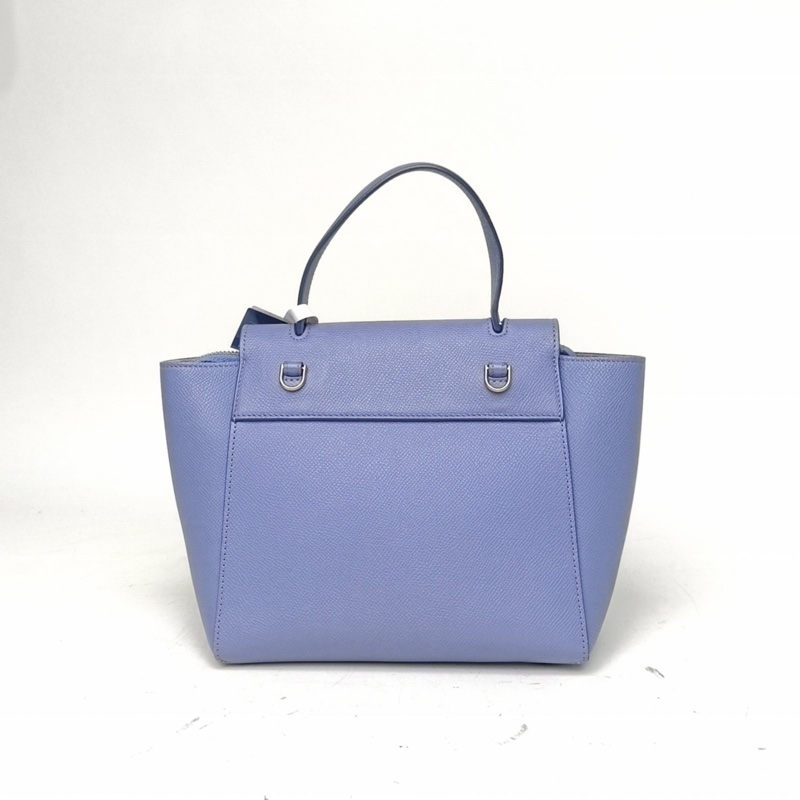 CELINE Belt鯰魚包Nano20藍色牛皮銀扣-2