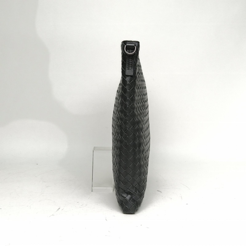 BOTTEGA VENETA 深灰牛皮編織斜挎包-1