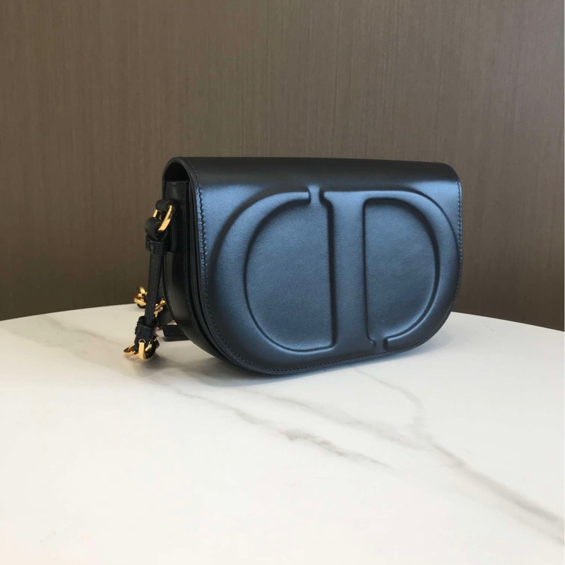 2023年新款Dior/迪奧女包CD Signature黑色光面牛皮-3