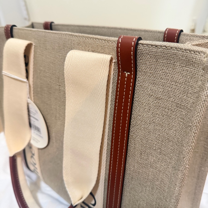 全新正品Chloe Woody 中款帆布包 托特包-2