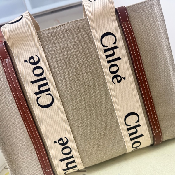 全新正品Chloe Woody 中款帆布包 托特包-9
