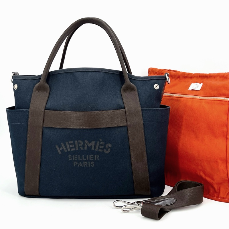 HERMES 愛馬仕 馬術包 帆布包-1