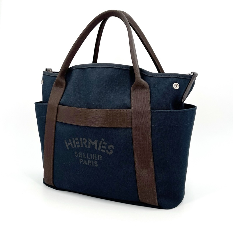 HERMES 愛馬仕 馬術包 帆布包-2