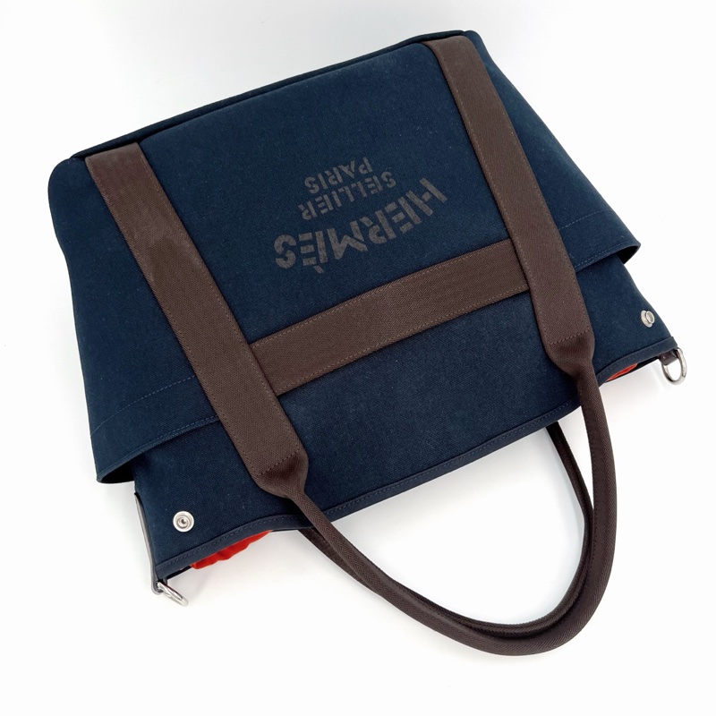 HERMES 愛馬仕 馬術包 帆布包-6