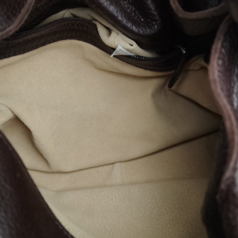 BOTTEGA VENETA 深棕色牛皮經典編織手提腋下包炸藥包-4