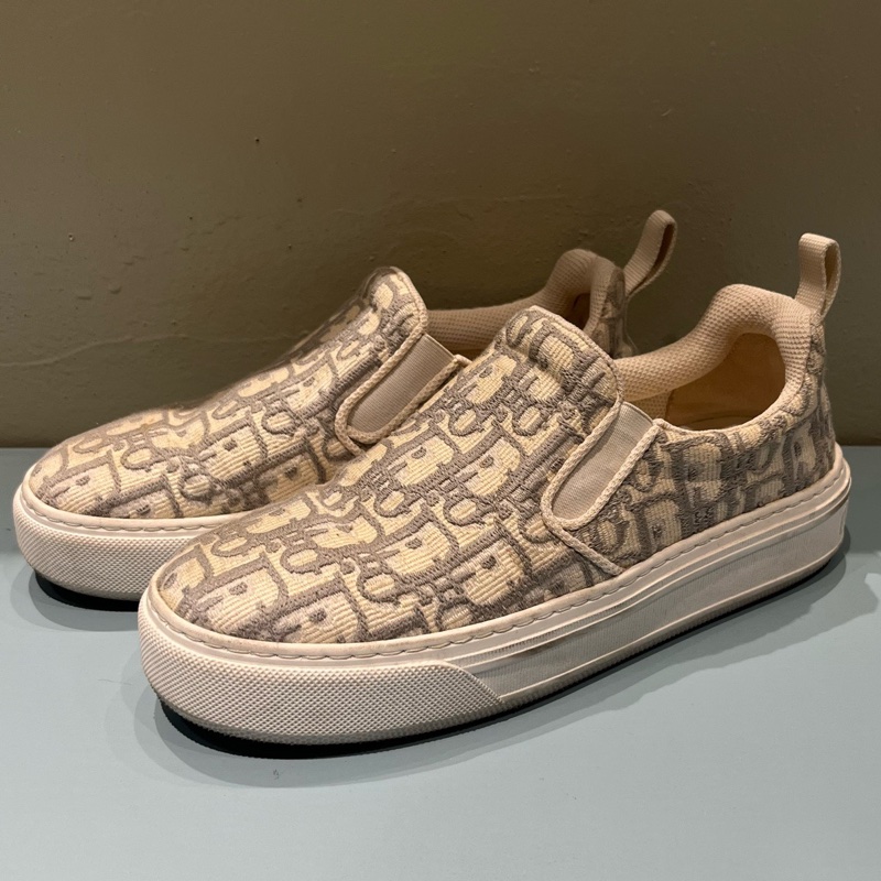 dior迪奧最新款灰色織物低幫時尚板鞋 Size:36 🈚附件-0