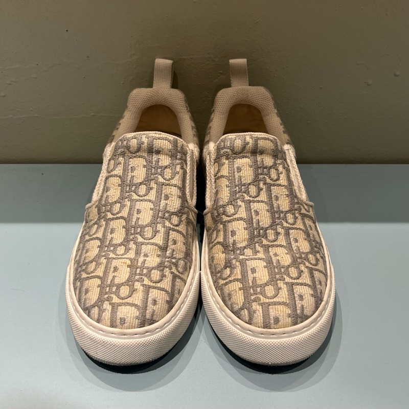 dior迪奧最新款灰色織物低幫時尚板鞋 Size:36 🈚附件-1