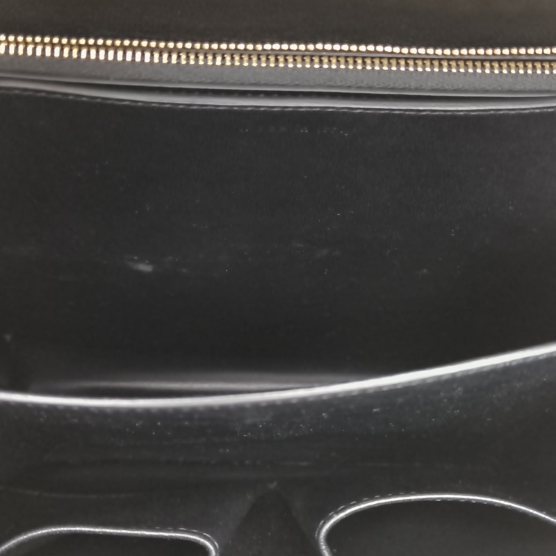 CELINE ClassicBox中號黑色牛皮金扣-5