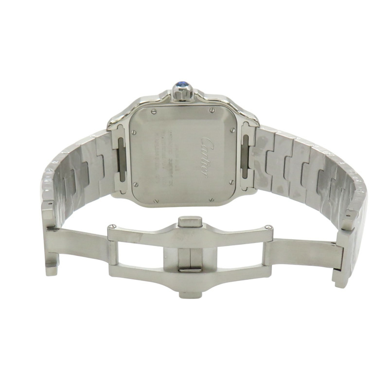 銀色錶盤 不鏽鋼 Santos de Cartier 大型款 腕錶【Cartier 卡地亞】 WSSA0047-5