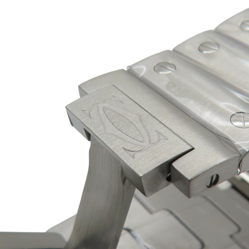 銀色錶盤 不鏽鋼 Santos de Cartier 大型款 腕錶【Cartier 卡地亞】 WSSA0047-8