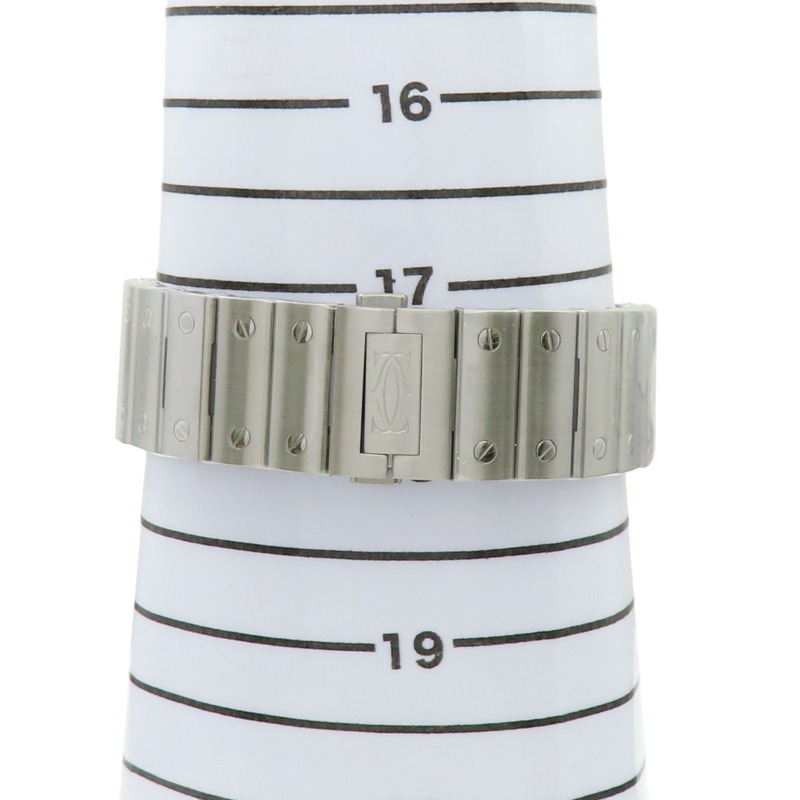 銀色錶盤 不鏽鋼 Santos de Cartier 大型款 腕錶【Cartier 卡地亞】 WSSA0047-11