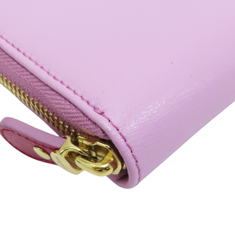 粉色 牛皮 拉鍊長夾【Salvatore Ferragamo 費拉格慕】-10