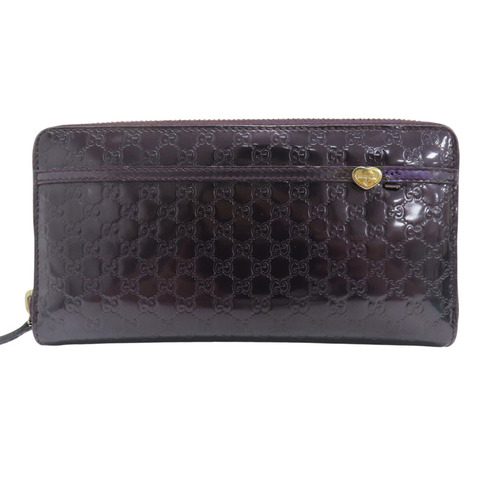 紫色 漆皮皮革 拉鍊長夾【GUCCI 古馳】 307997