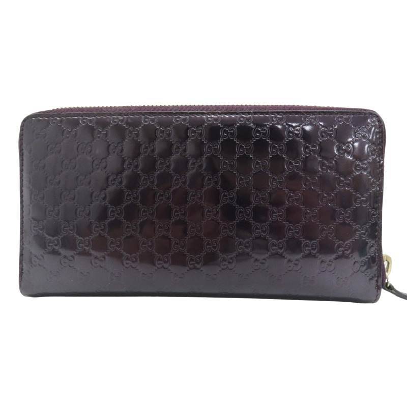 紫色 漆皮皮革 拉鍊長夾【GUCCI 古馳】 307997-1