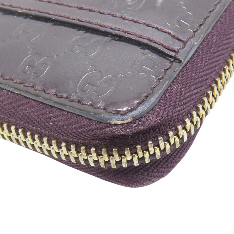 紫色 漆皮皮革 拉鍊長夾【GUCCI 古馳】 307997-11