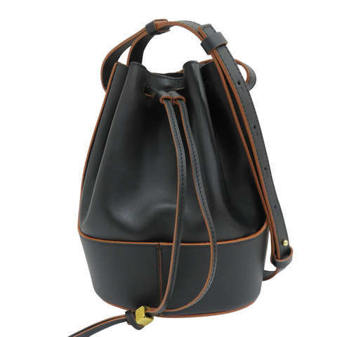 黑色 牛皮 Balloon 水桶包 肩背包【LOEWE 羅威】 326.75AC31