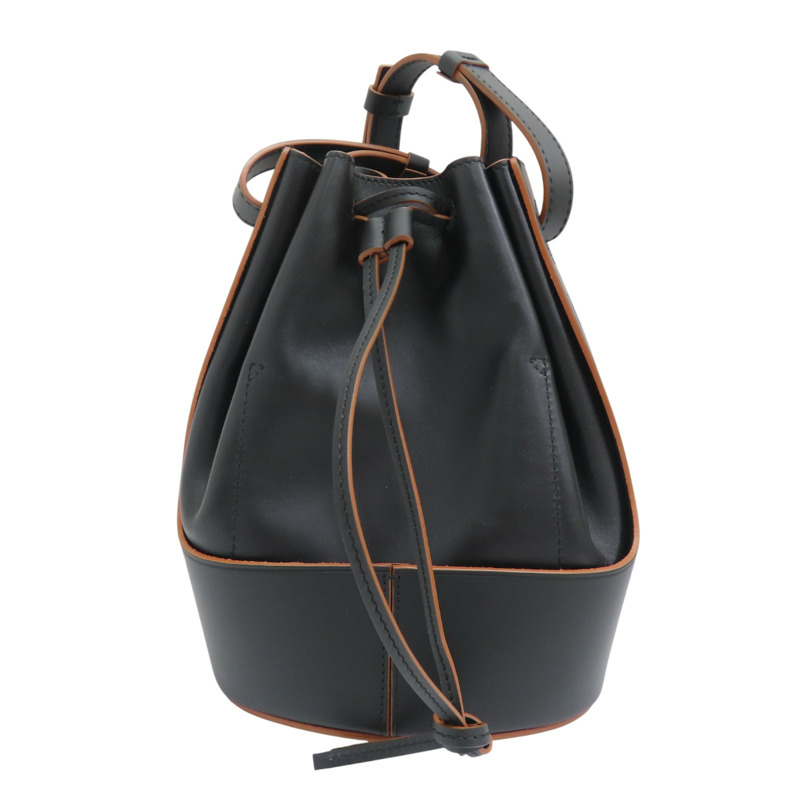 黑色 牛皮 Balloon 水桶包 肩背包【LOEWE 羅威】 326.75AC31-1