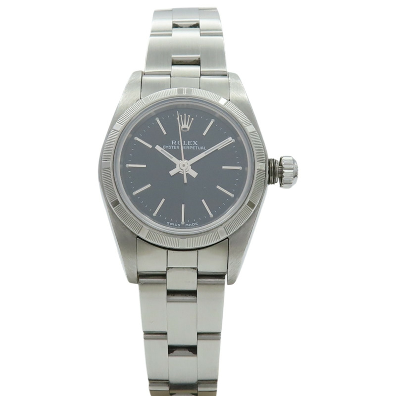 黑色錶盤 不鏽鋼 Oyster Perpetual 腕錶【ROLEX 勞力士】 76030-1