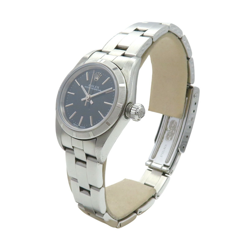 黑色錶盤 不鏽鋼 Oyster Perpetual 腕錶【ROLEX 勞力士】 76030-3
