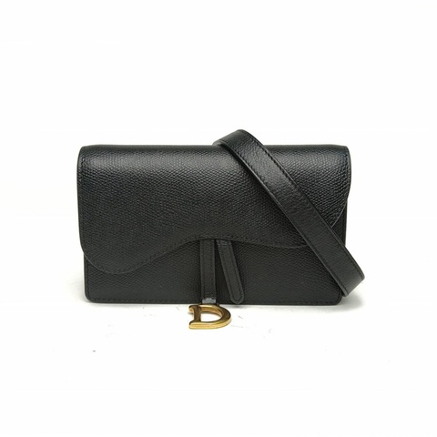 DIOR SADDLE馬鞍腰包17黑色牛皮金扣2019
