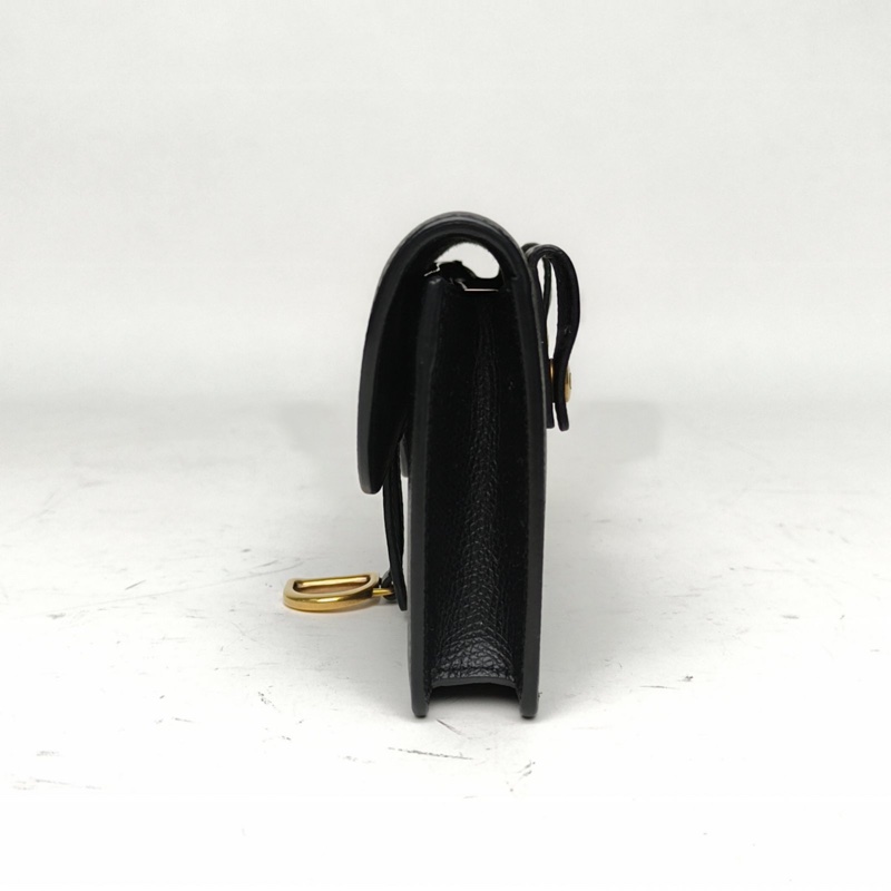 DIOR SADDLE馬鞍腰包17黑色牛皮金扣2019-1