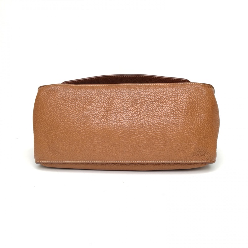 HERMES 吉普賽Jypsiere34金棕色TC皮框M銀扣-3