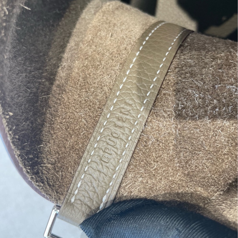 Hermes愛馬仕大象灰銀扣22菜籃子-8