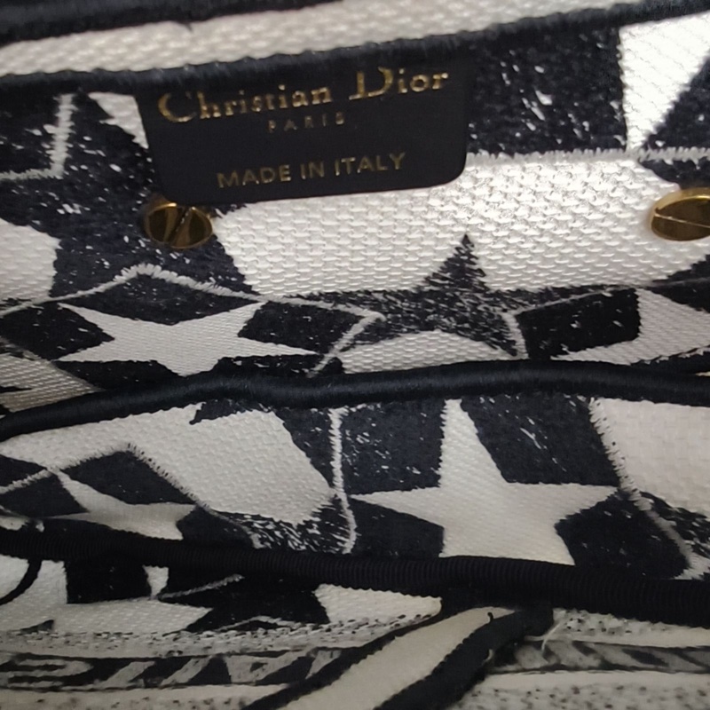 DIOR SADDLE馬鞍中號25.5無肩帶藍色帆布金扣-5