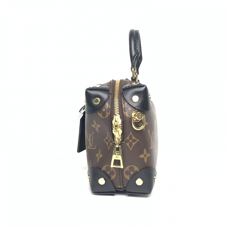 LOUIS VUITTON Souple手柄軟盒子黑色PVC晶片老花-1