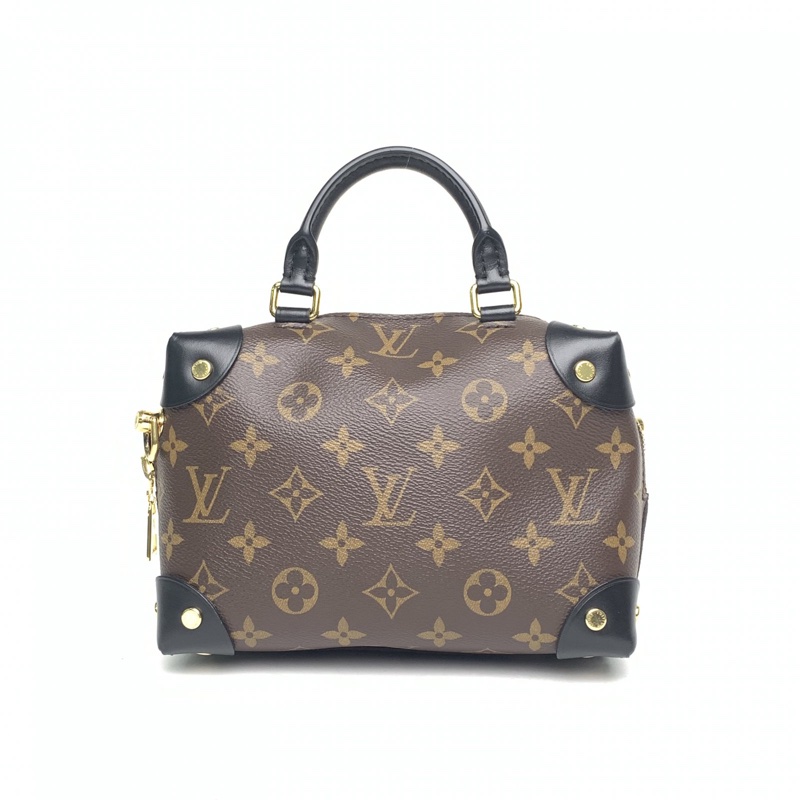 LOUIS VUITTON Souple手柄軟盒子黑色PVC晶片老花-2